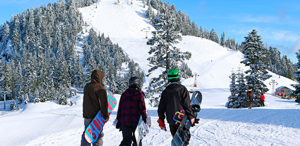 Ski and snowboard lessons for youth at Grouse Mountain